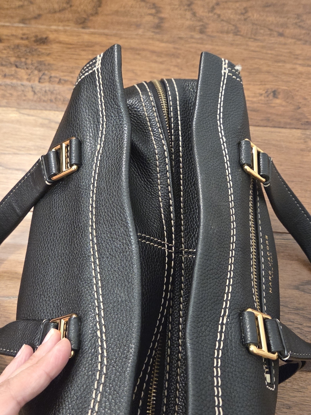 Marc Jacobs Black Satchel with Gold Hardware - Picture 6 of 16